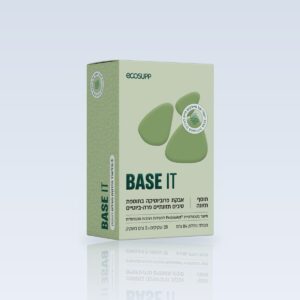 קופסת אבקת פרוביוטיקה Base It של אקוסאפ, בצבע ירוק מרווה